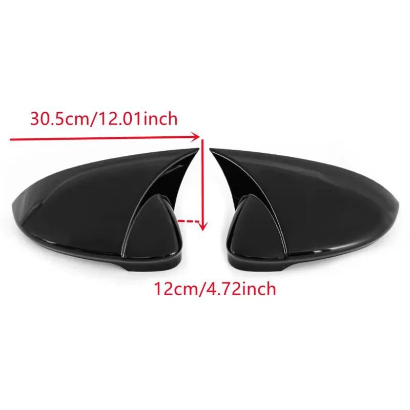 Glossy Black Add-on Side Wing Rearview Mirror Cover Cap For Volkswagen VW Golf 8 MK8 VIII 8R R GTI GTE GTD 2020-2025