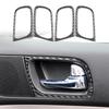 4x Carbon Fiber Interior Door Handle Cover Trim Frame For Infiniti G37 2007-2013