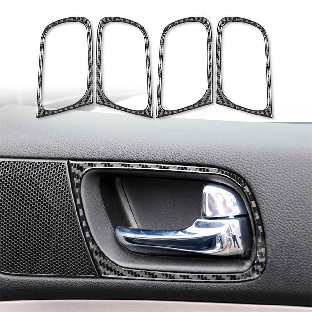 4x Carbon Fiber Interior Door Handle Cover Trim Frame For Infiniti G37 2007-2013