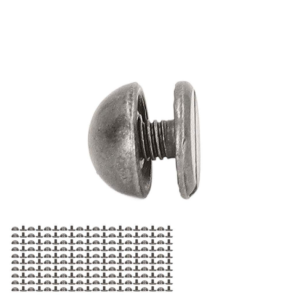 Комплект кожаных заклепок 8 мм 100 штук Портативные Маленькие Круглые Грибовидные Из Твердого Сплава Гальванические Декоративные Кожаные Заклепки