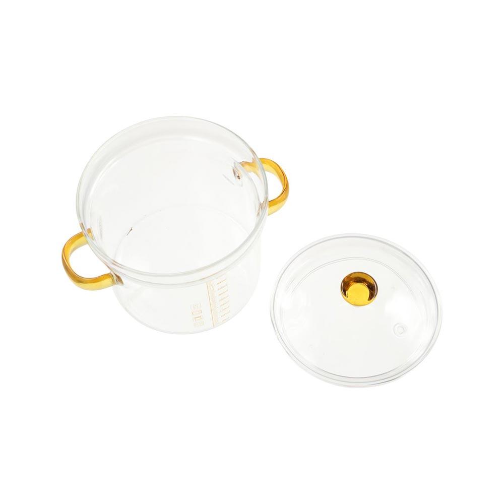 Утолщенная кастрюля для супа Взрывозащищенная стеклянная кастрюля Посуда Овощ