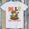 Milf Man I Love Frogs Guitar Mushrooms Joke Funny Gift Tee T Shirt 1764