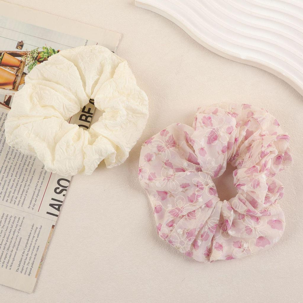 Корейская резинка для волос с цветочным принтом | Эластичная резинка для волос в весенне-летнем стиле для хвостиков