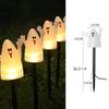 Solar Halloween Pumpkin Pathway Light Decorations LED Halloween Pumpkin Stake Lights Set of 5 Lighted Outdoor Pumpkin Lawn Lamp