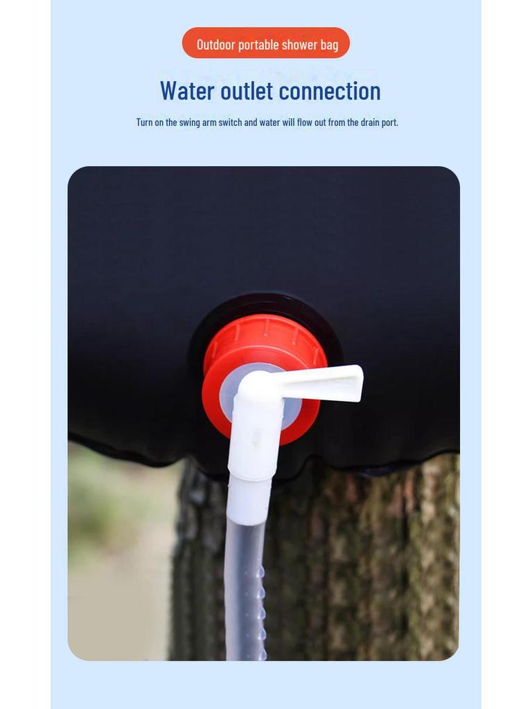 Портативная сумка для воды с солнечным подогревом для кемпинга и использования на открытом воздухе