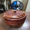 Beautiful Wood Carved Chapati Box India Craft 22.86 Cm
