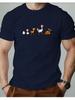 Unisex Crew Neck Short Sleeve Tee Funny Chicken Life Cycle Cartoon Egg Chick Hen Roast Chicken Casual Summer Cotton Daily Wear Top