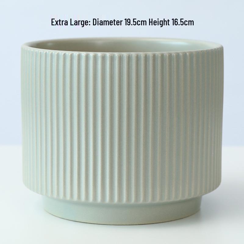 Керамический горшок для орхидей - Белая легкая роскошь, Минималистичный скандинавский дизайн для гостиной