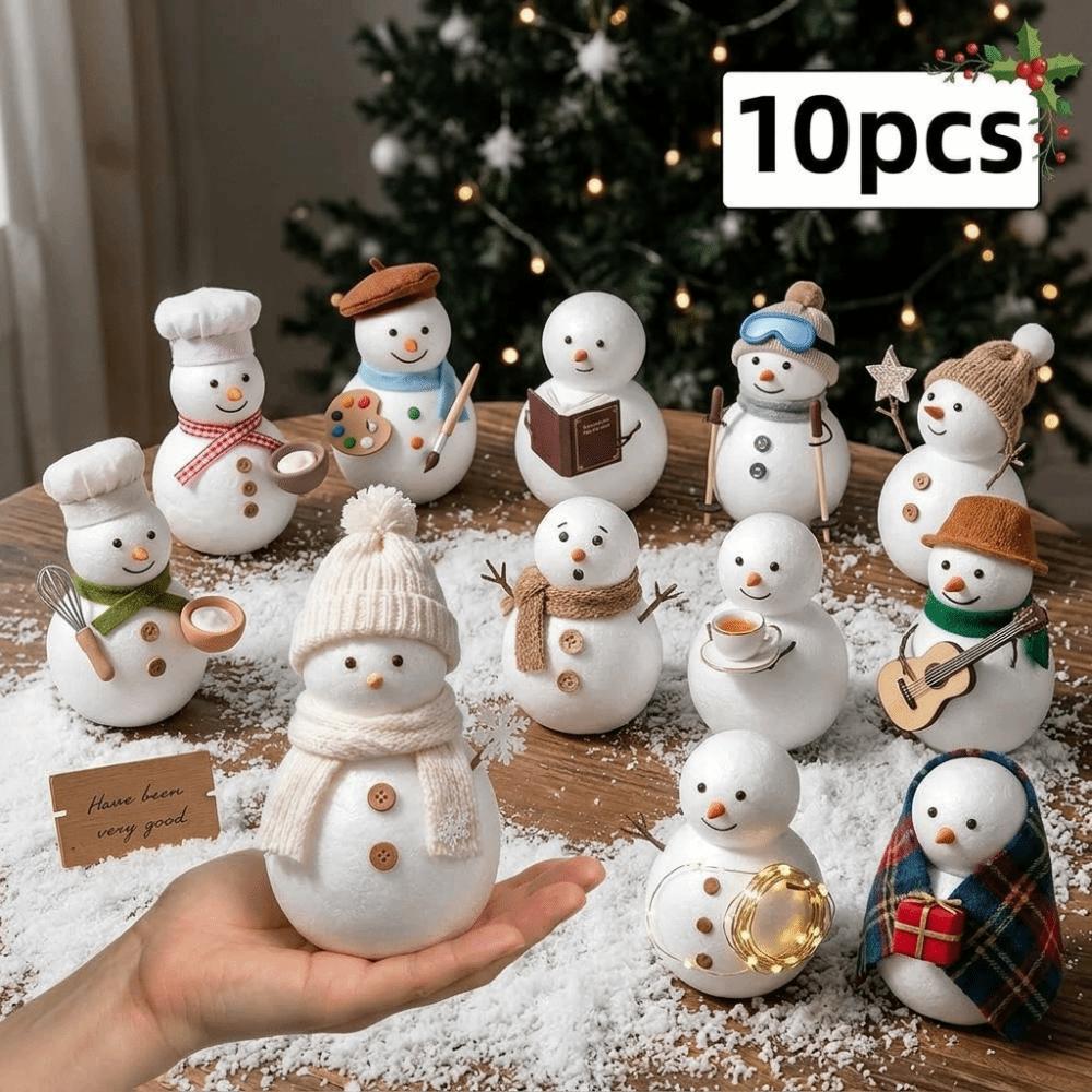 10 шт. Пенопластовые шары для поделок Снеговик Рождественские DIY шары для поделок Домашние украшения