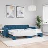 VidaXL Daybed with Pull-out Bed Blue 80x200 Cm Velvet 3196921