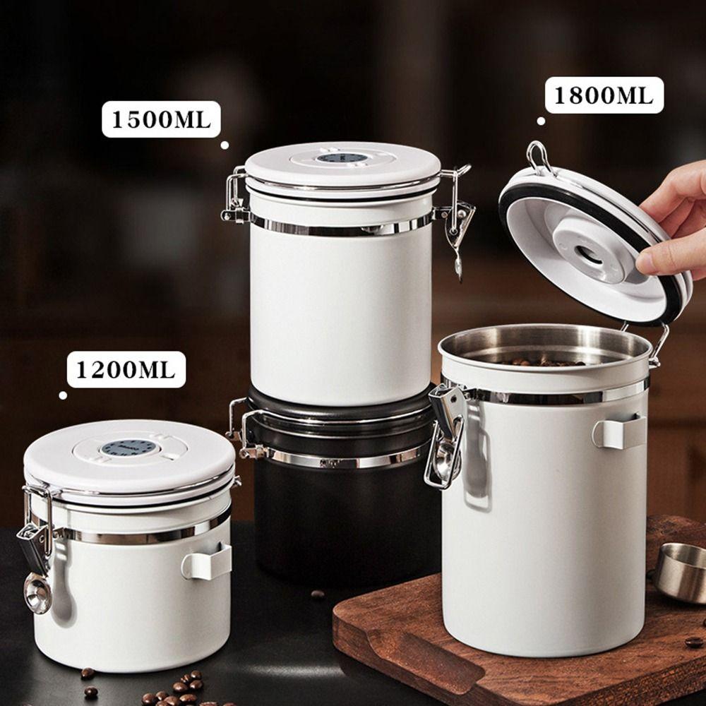 Дата Трекер Герметичная кофейная канистра Мерная ложка Банка для хранения кофе Ящик для хранения продуктов Рис