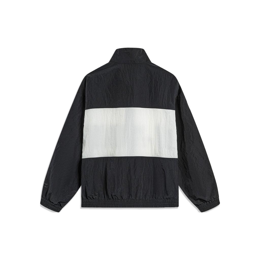 Li-Ning Sports Trend Series Contrast Letter Print Loose Jacket Men Jacket Black AJDT405-1