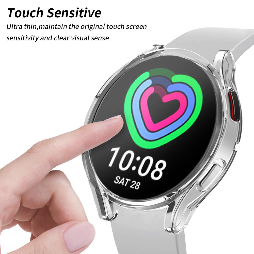 Чехол+Стекло для Samsung Galaxy Watch 4 40мм 44мм ТПУ Защита экрана+Бампер для Samsung Galaxy Watch5 40мм 44мм Защитный чехол