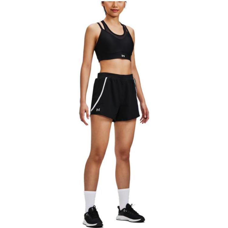 Under Armour Спортивный бюстгальтер Infinity Solid Back Cross Mesh с низкой ударопрочностью, женское нижнее белье, черный 1376886-001