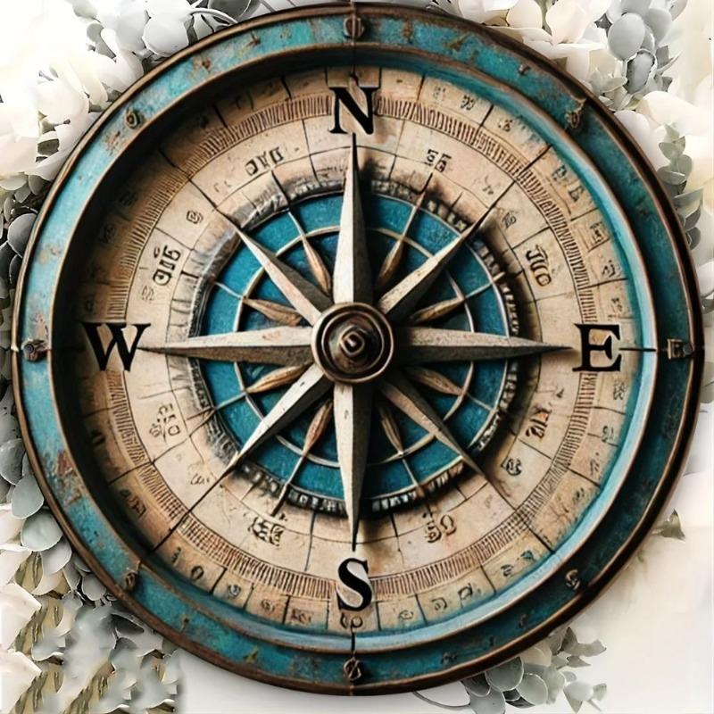 Witch Broom Halloween Sign, Round Aluminum Wall Plaque 20x20cm