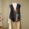 Autumn Women's Loose Design Sweater Vest Retro Knitted Vest Women's Cardigan Outer Waistcoat