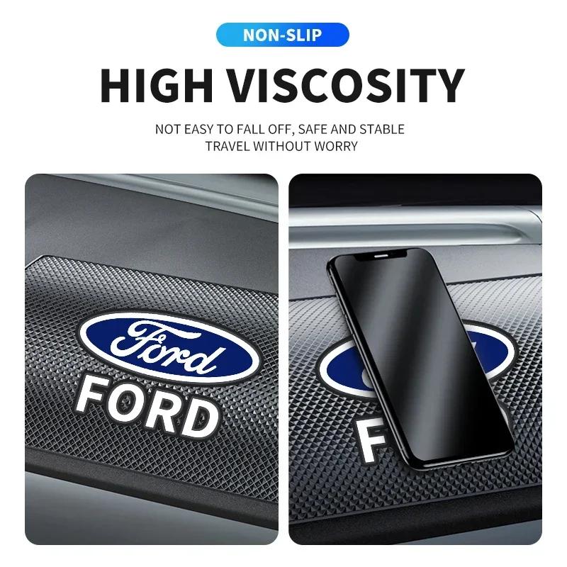 New 2026 Car Sticker Car Non-Slip Mat Interior Dashboard Phone Silicone Anti-Slip Pad For Ford Focus Mondeo Kuga Fiesta MK7 Expl