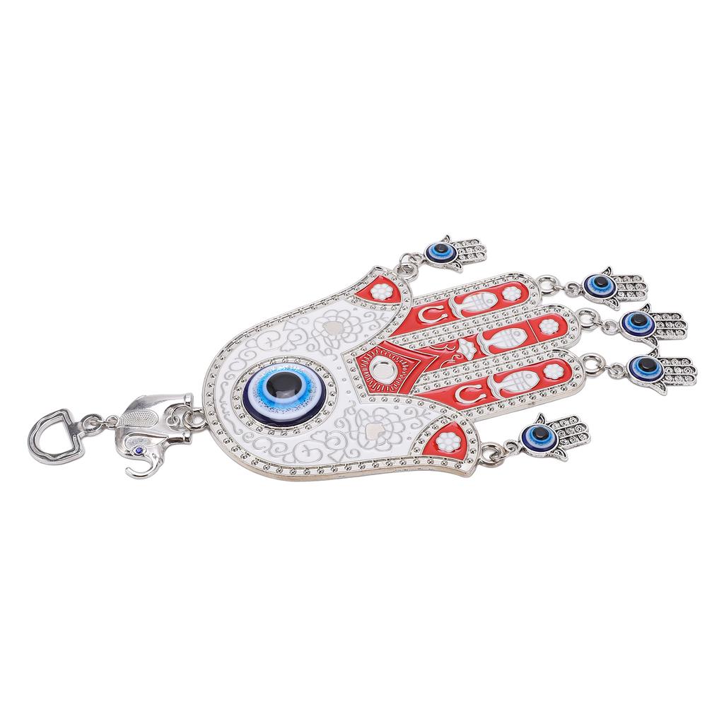 Blue Eye Hamsa Car Ornament High Gloss Fine Details Red Blue Hamsa Hand Wall Decor for Car Office Home Decoration