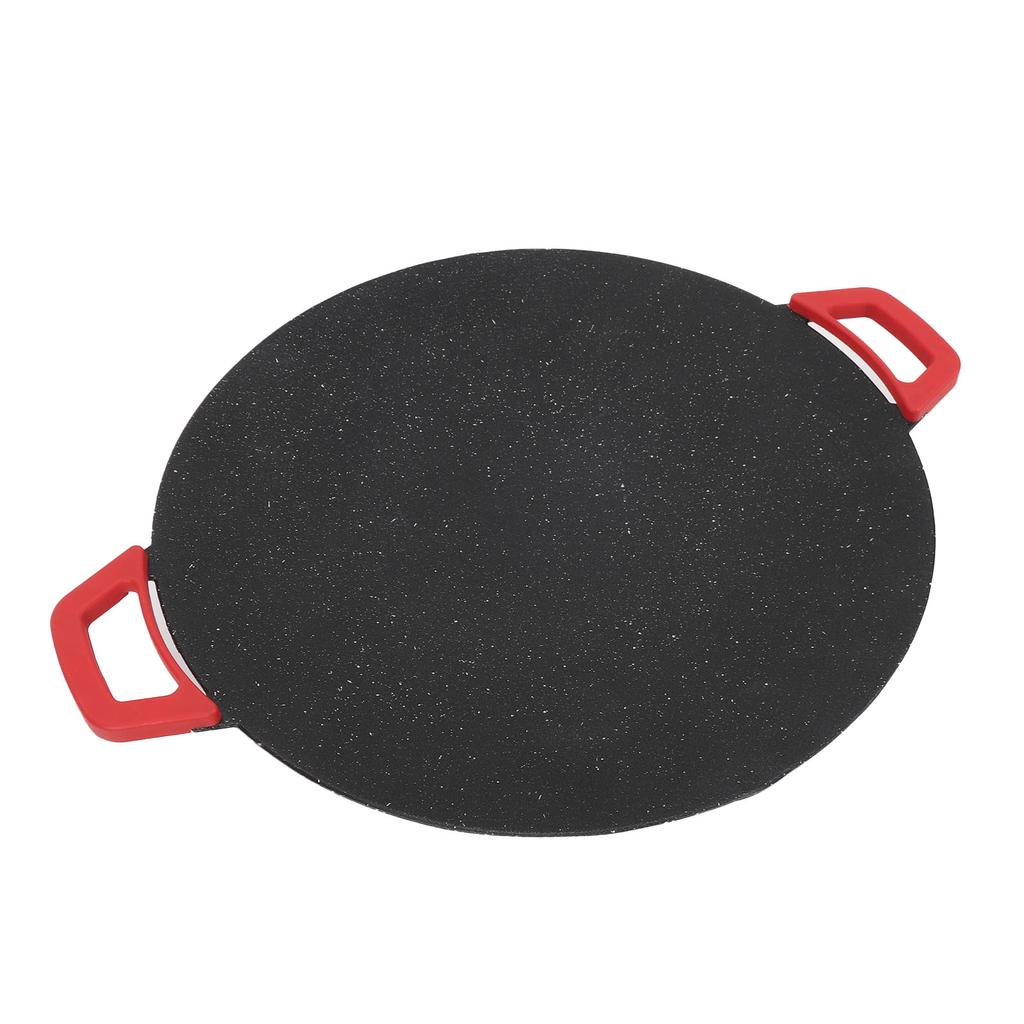 Round Electric Grill 40cm Smokeless Nonstick Rapid Heat Up BBQ Grill Pancake Maker with Handles