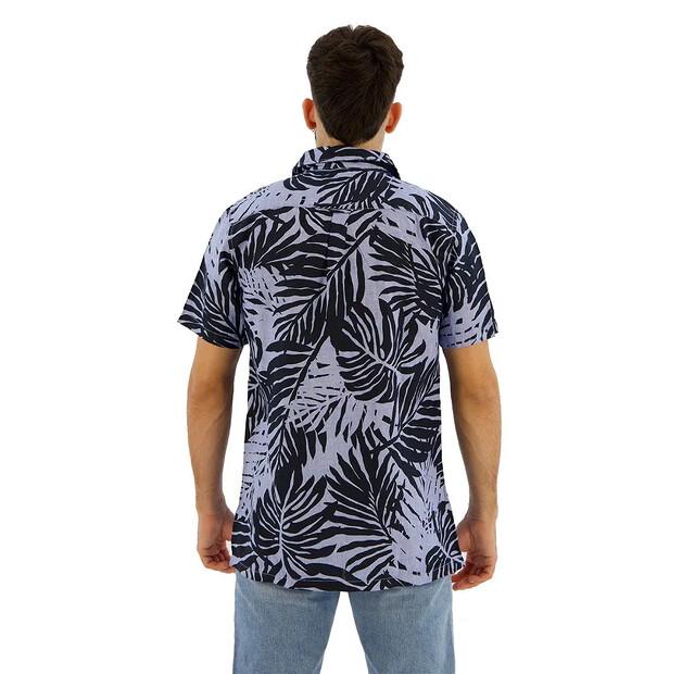 Superdry Open Collar Print рубашка с коротким рукавом