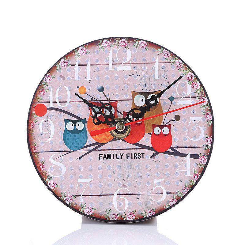 Очаровательные настенные часы с мультяшным изображением совы, белки и дерева для дома, детской комнаты, декора