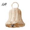Warm Texture Holiday Decor Christmas Bells Rattan Wicker Bell Decoration Handmade Pendant Crafts for Holidays Hanging Toy Parties Home Farmhouse