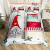 Рождественский набор постельного белья Гномы Санта Клаус Рождественский пододеяльник Счастливого Рождества Набор пододеяльников Романтичный пододеяльник при свечах