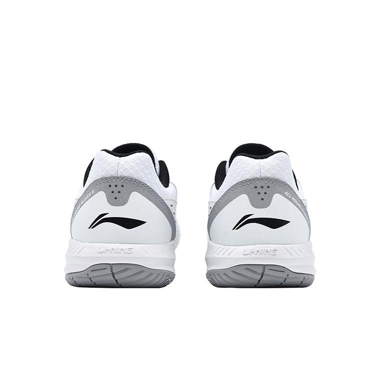 Li Ning Light Feather Slip Resistant Abrasion Resistant Low top Badminton Shoes Unisex White Black AYTT035-4