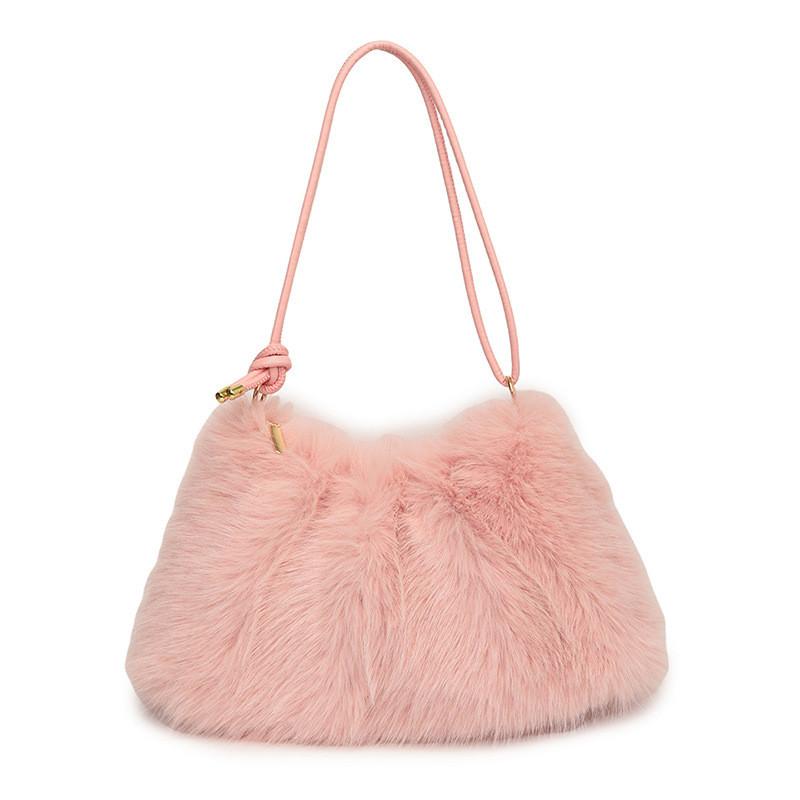 Plush Faux Fur Tote Bag For Daily Use With Soft Texture And Stylish Design