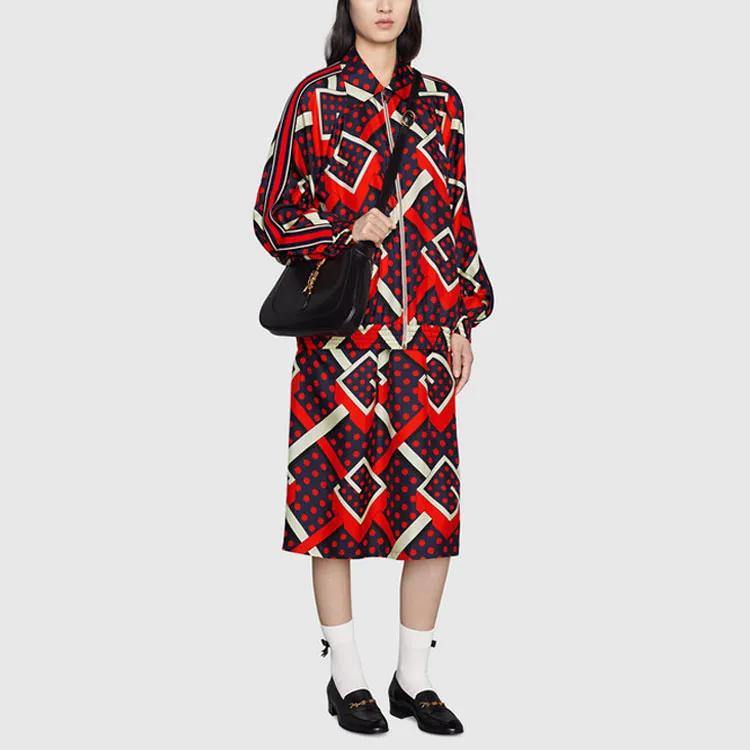 GUCCI Casual Long Skirt Women's Red (Unisex) Casual Long Skirts 658072 XJDI1 9376