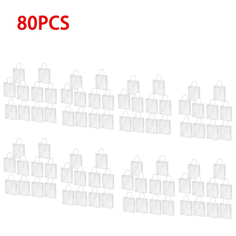 100 ШТ. Многоразовая прозрачная ПВХ пластиковая сумка-тоут с прозрачной ручкой. Красивая подарочная сумка для свадебной вечеринки, дня рождения, упаковочные пакеты.