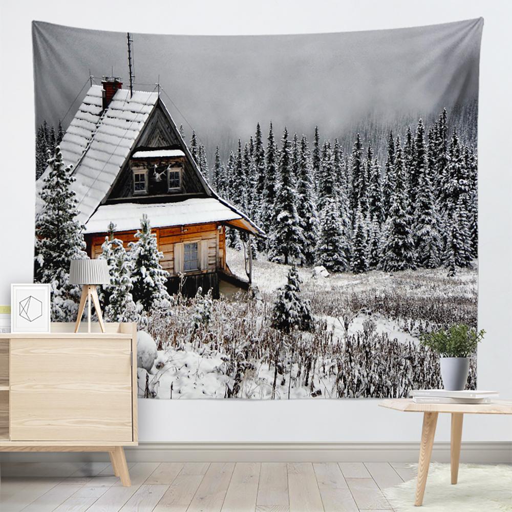 Украшение рождественской елки, гобелен с принтом, домашняя гостиная, спальня, настенный фон, тканевый гобелен