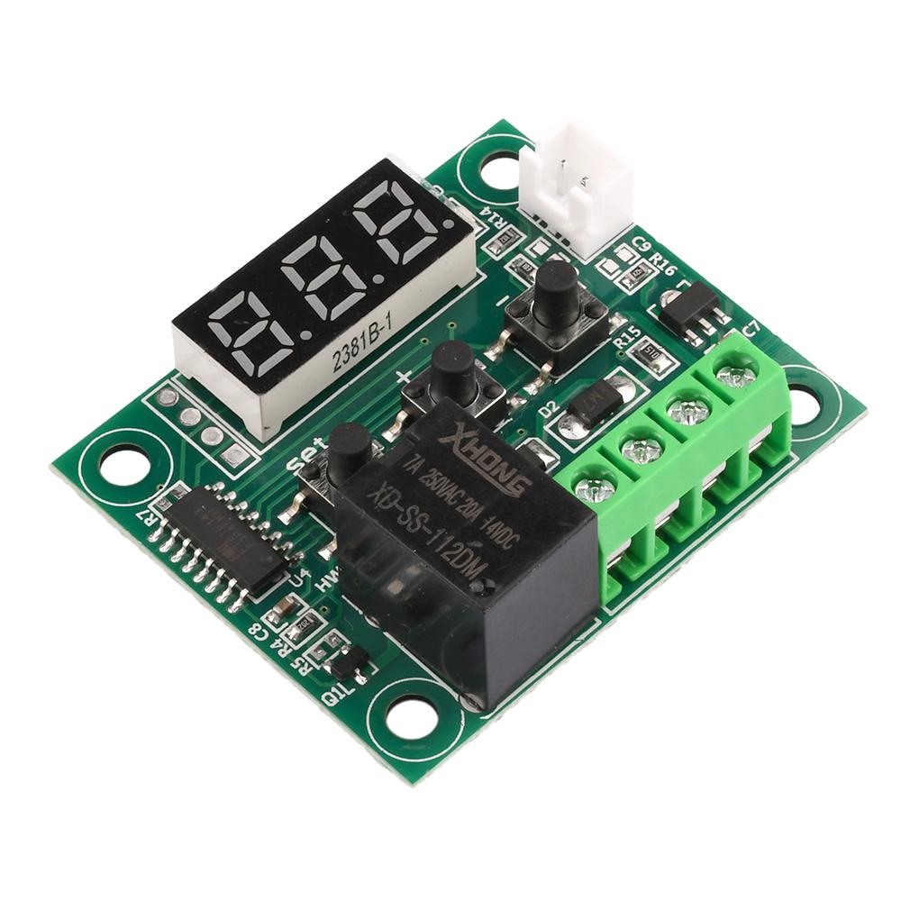 W1209 Сине-красный свет DC 12V Цифровой контроль температуры Термостат Термостат Переключатель Температуры Плата + NTC Датчик