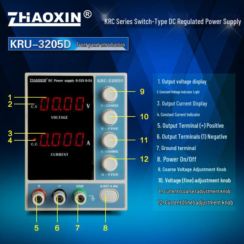 Adjustable 32V 5A Laptop Repair Power Supply, 160W Switching Voltage Stabilized Constant Current Source