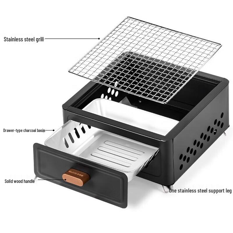 Black Dog Drawer-Style Outdoor Grill and Heater