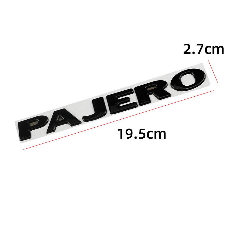 Car Metal Rear Trunk Side Door Letters Words Logo Badge Emblem Decals Sticker For Mitsubishi PAJERO Styling Auto Accessories PO2