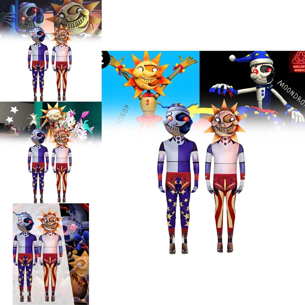 Косплей-комбинезон Fnaf Солнце и Луна из молочного шелка, костюм для ролевых игр для поклонников аниме