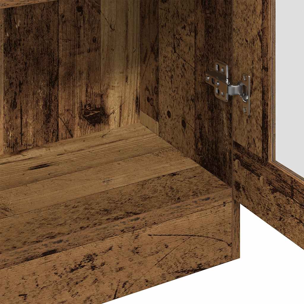 Highboard with Vintage Wood Look 82.5 x 30.5 x 185 cm Engineered Wood