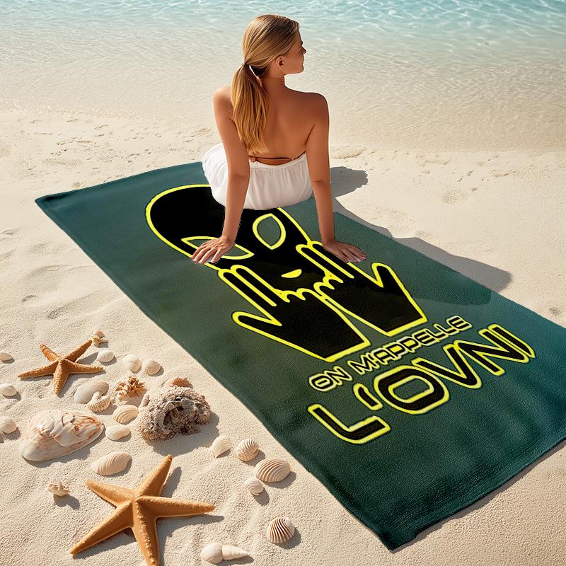 Beach Towel with Jul Fait d'or Pattern - soft,absorbent,machine washable Lightweight&Modern,swimming,Travel Essentials