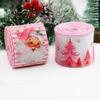 Wired Christmas Ribbon Pink Checkered Grosgrain Xmas Gift Box Wrapping Packaging Cake Ribbon for DIY Wreath Bowknot Ribbons