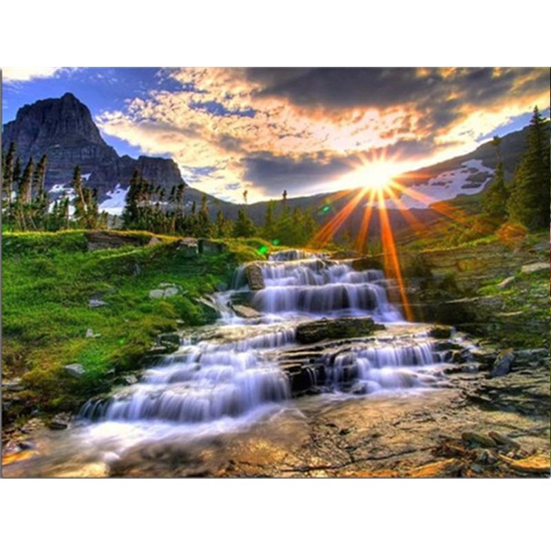 Алмазная картина Пейзаж Весна 5D Алмазная вышивка Мозаика Вышивка крестом Зимний домашний декор Подарок