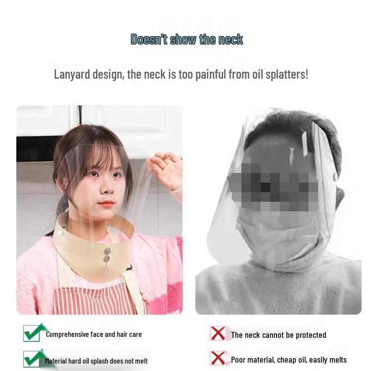 Защитный экран для лица от брызг масла для готовки и защитная накидка для женщин