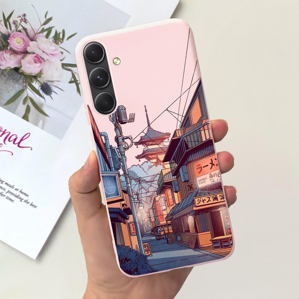 Чехол для телефона Samsung Galaxy A55 Samsung A55 5G SM-A556B Модный узор Луна Мягкая силиконовая задняя крышка
