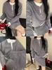 Korean Style Women's 100% Pure Wool Half-Zip Knit Suit: Autumn/Winter Fashion Casual Two-Piece Short Skirt Set