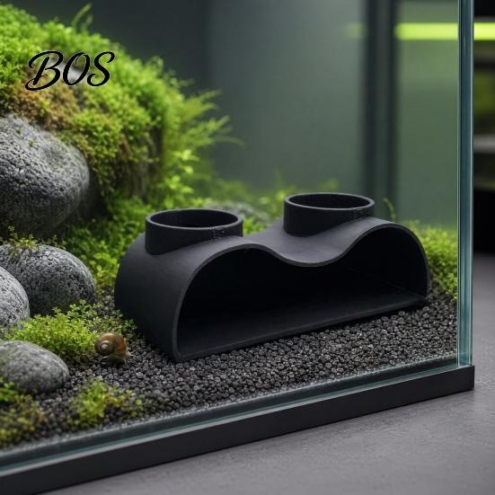 Unique Aquarium Tunnel Design Double Opening Cave Tunnel, Fish Hideout Decoration with Two Entrances, Non-toxic Tank PLA Artificial Stone Shelter for