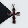 Удивительный кулон с гранатом, серебро 925 пробы - Ручная работа, дизайн креста, Ювелирное украшение для повседневной носки, Уникальный кулон с гранатом