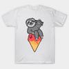 T Shirt Women Sloth Music Ice Cream Harajuku Print Kawaii Tshirt Summer Short Sleeve Female T-Shirt Top Tee
