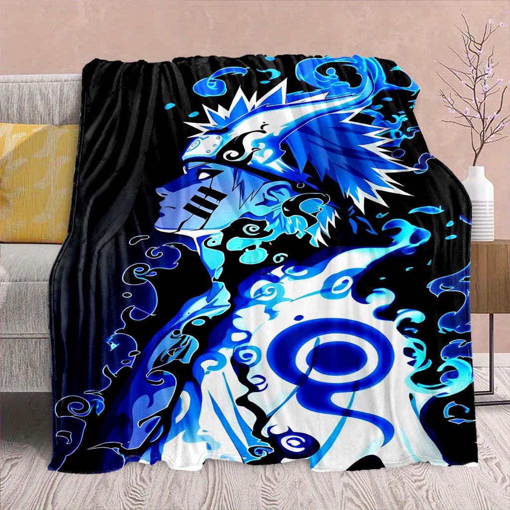 Naruto Anime Flannel Blanket - Soft Warm Perfect for Sofa, Bedding Camping Travel Office Home Decor -QJY