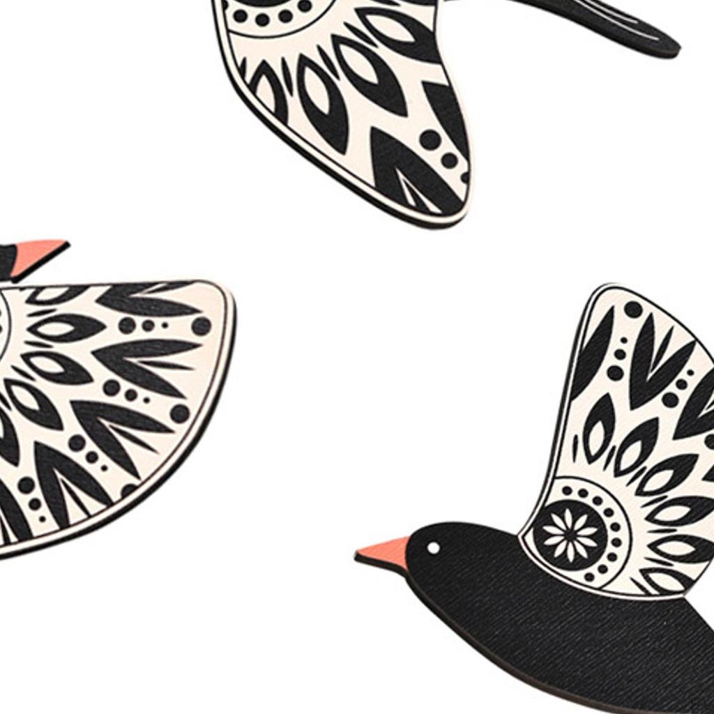 3шт. Деревянный летающий ласточка настенный декор, деревянное украшение, украшение птиц для