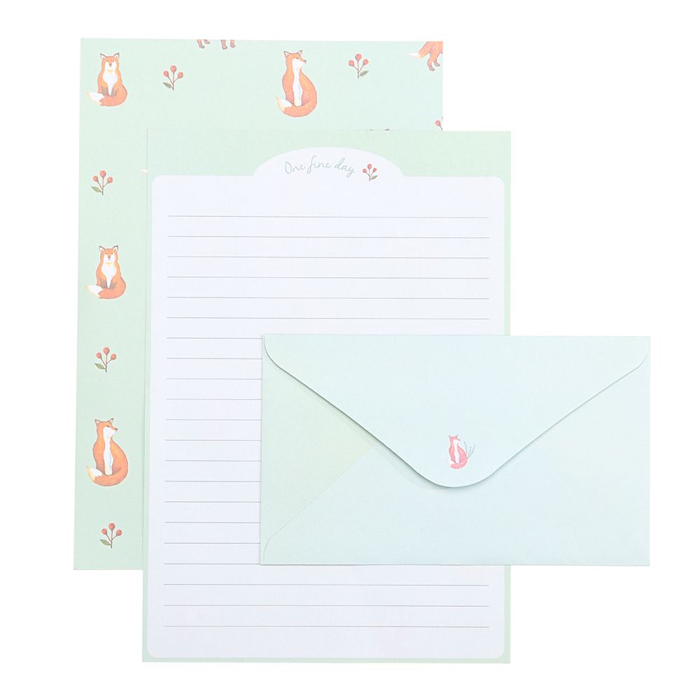 Printing Cartoon Animal With Envelopes 3PCS Letter Stationery Writing Paper 6PCS Variety Designs